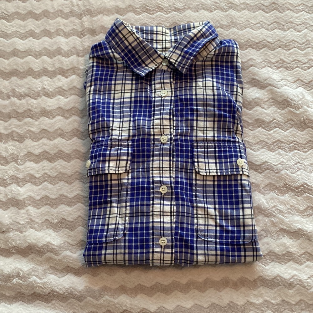 Madewell Plaid Popover Size Small